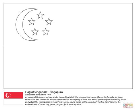singapore national flag colouring page